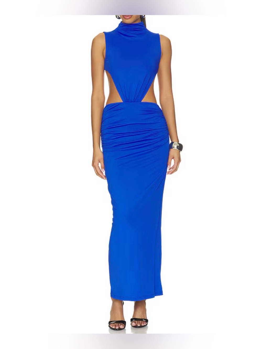 superdown Royal Blue Sleeveless Cutout Maxi Dress